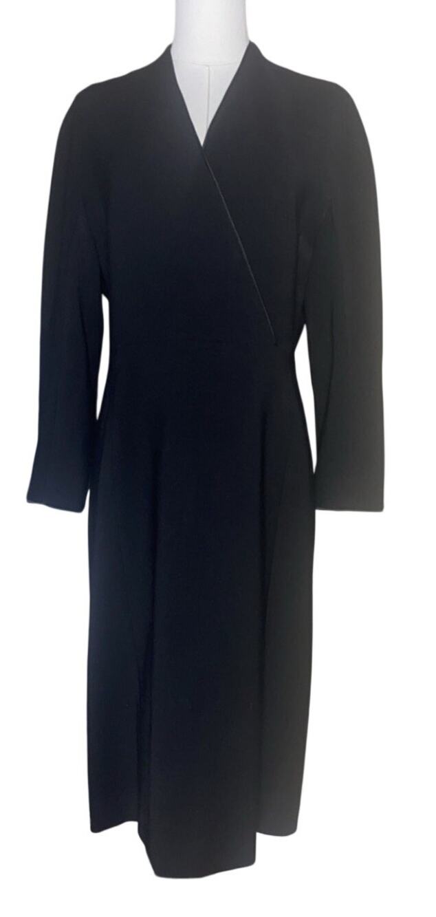 MM. LaFleur "The Pamela" V-Neck Tuxedo Black Pencil Dress Size 8